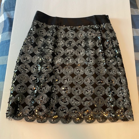 Milly By New York Silk Sequin Skirt size 0 - Picture 1 of 7